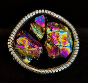 🐍 Snake Bone Style Hematite Bracelet – Bold & Modern Power Piece