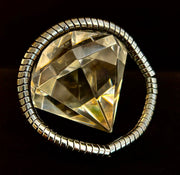 🐍 Snake Bone Style Hematite Bracelet – Bold & Modern Power Piece