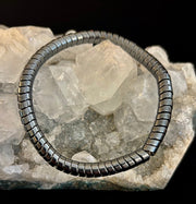 🐍 Snake Bone Style Hematite Bracelet – Bold & Modern Power Piece