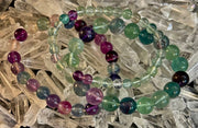 Natural Fluorite Spiritual Healing Bracelet – 6mm, 8mm or 10mm Gemstone Beads
