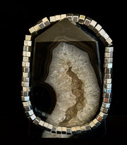 Sleek Silver Cube Beaded Bracelet – Minimalist Style for Any Occasion