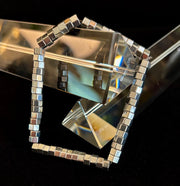 Sleek Silver Cube Beaded Bracelet – Minimalist Style for Any Occasion