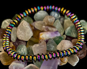 🌈 Rainbow Hue Metal Bracelet – Medium to Large Wrists
