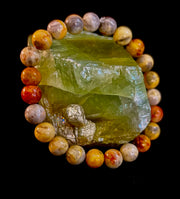 Crazy Lace Jasper Bracelet – 8mm Beads for Joy, Laughter, Support (Medium Wrists)