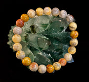 Crazy Lace Jasper Bracelet – 8mm Beads for Joy, Laughter, Support (Medium Wrists)