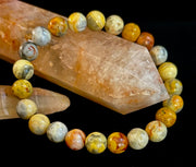 Crazy Lace Jasper Bracelet – 8mm Beads for Joy, Laughter, Support (Medium Wrists)