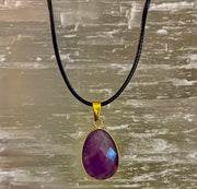 Crystal Drop Necklace – 1 inch Teardrop Pendant (Made in Australia)