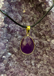 Crystal Drop Necklace – 1 inch Teardrop Pendant (Made in Australia)