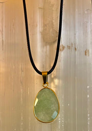 Crystal Drop Necklace – 1 inch Teardrop Pendant (Made in Australia)
