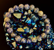 Blue Spot Jasper Beaded Bracelet – Medium Wrists