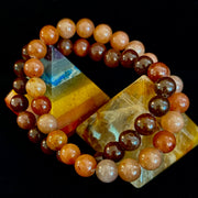 🍓 Dark Strawberry Quartz Bracelet – 8mm Beads, Medium Wrists