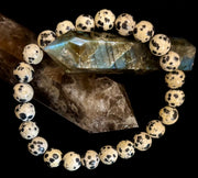 Dalmatian Jasper Protection & Playfulness Bracelet – 8mm or 10mm Natural Stone Beads