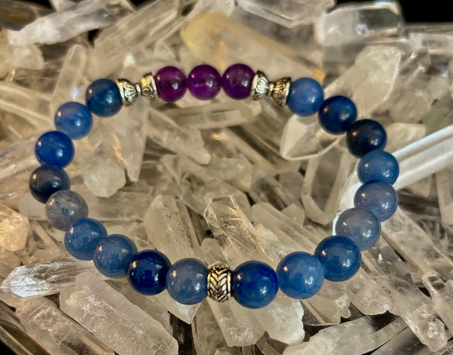Calm Mind Bracelet – Amethyst & Blue Aventurine Anxiety Support