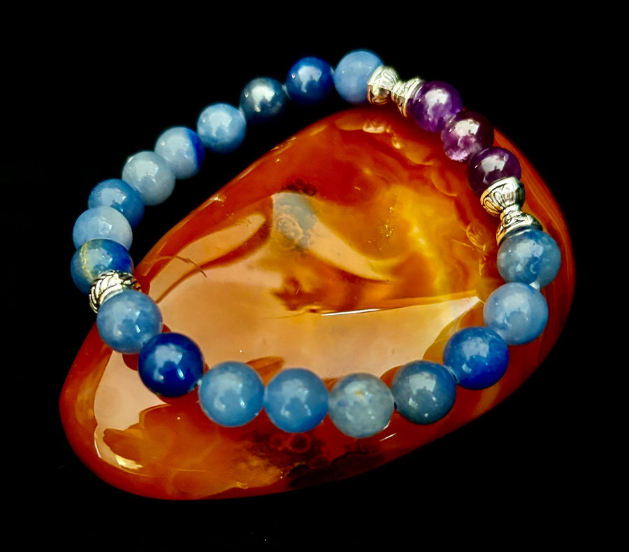 Calm Mind Bracelet – Amethyst & Blue Aventurine Anxiety Support