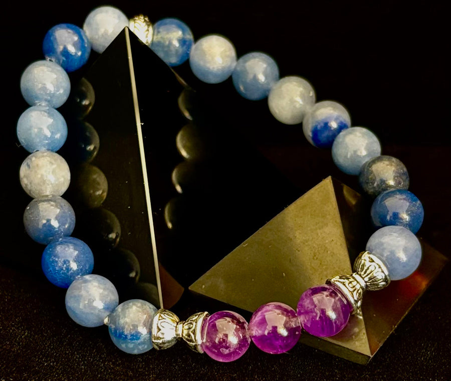 Calm Mind Bracelet – Amethyst & Blue Aventurine Anxiety Support