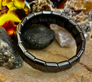 Steel Grounded Strength Bracelet | Natural Stone Beaded Jewelry (Medium–Large Wrists)