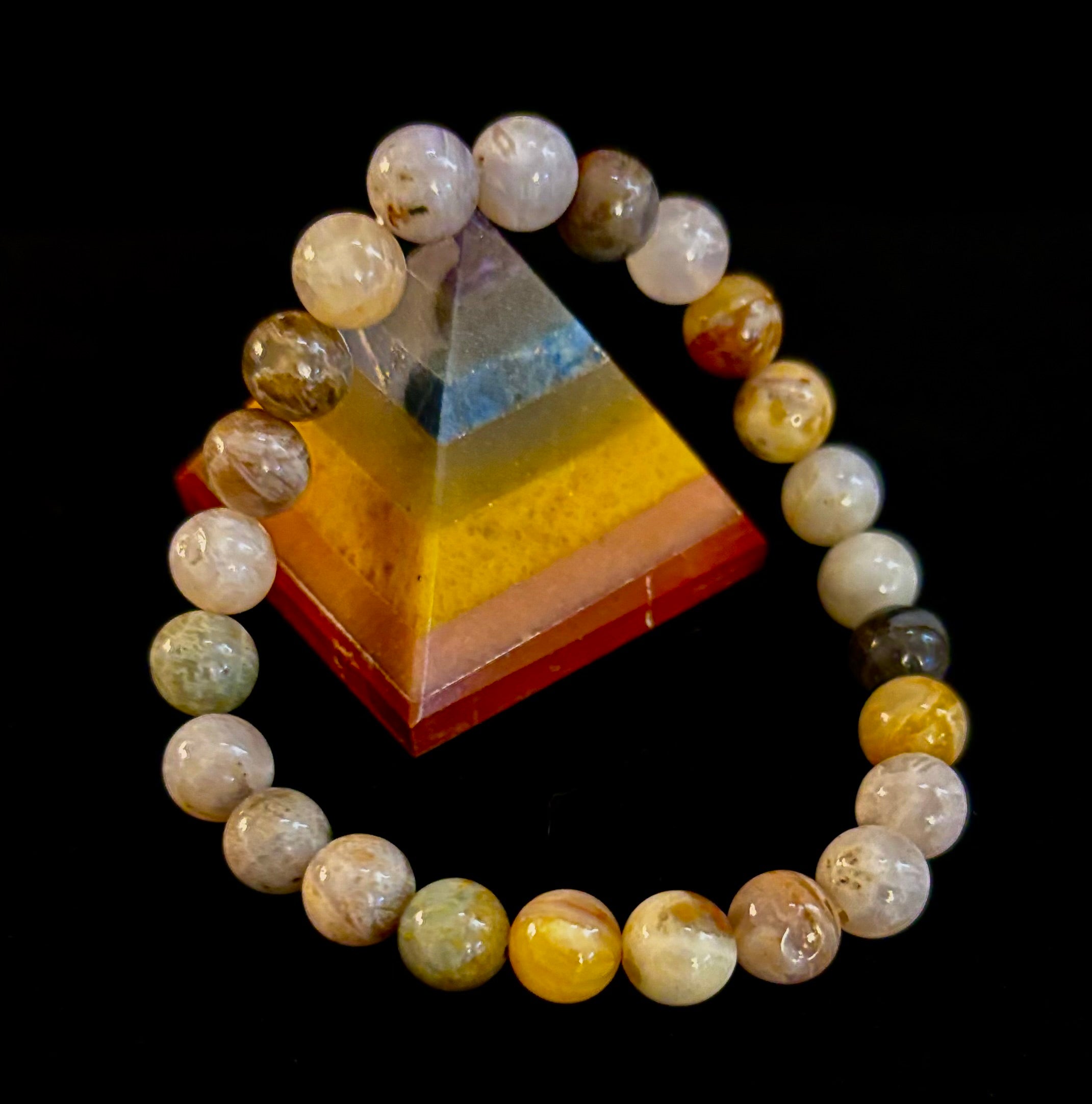 Bamboo Jasper Energy Bead Bracelet – Strength • Grounding • Stability (8mm, Large Wrists)