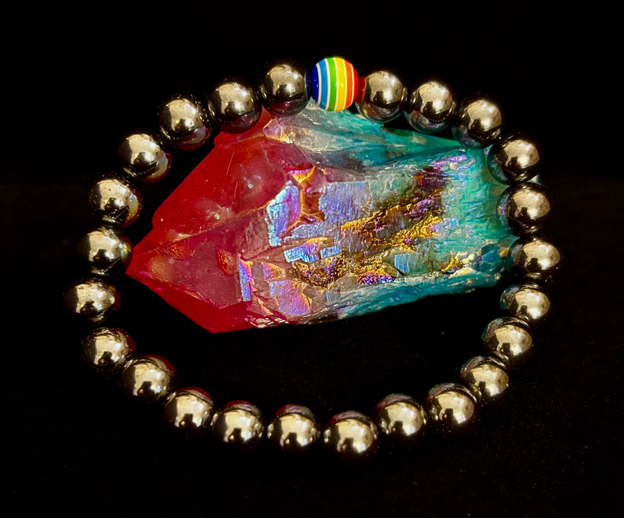 Pride & Power Magnetic Bracelet – Strength • Balance • Unity (Medium Wrists)