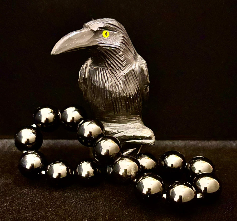 Black Obsidian Beaded Bracelet – Grounding, Protection & Inner Peace