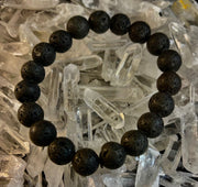 Grounded Energy Lava Rock Bracelet – Strength • Stability • Protection (10mm, Small Wrists)