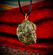 Handmade Pyrite Necklace – Genuine Crystal for Abundance & Strength