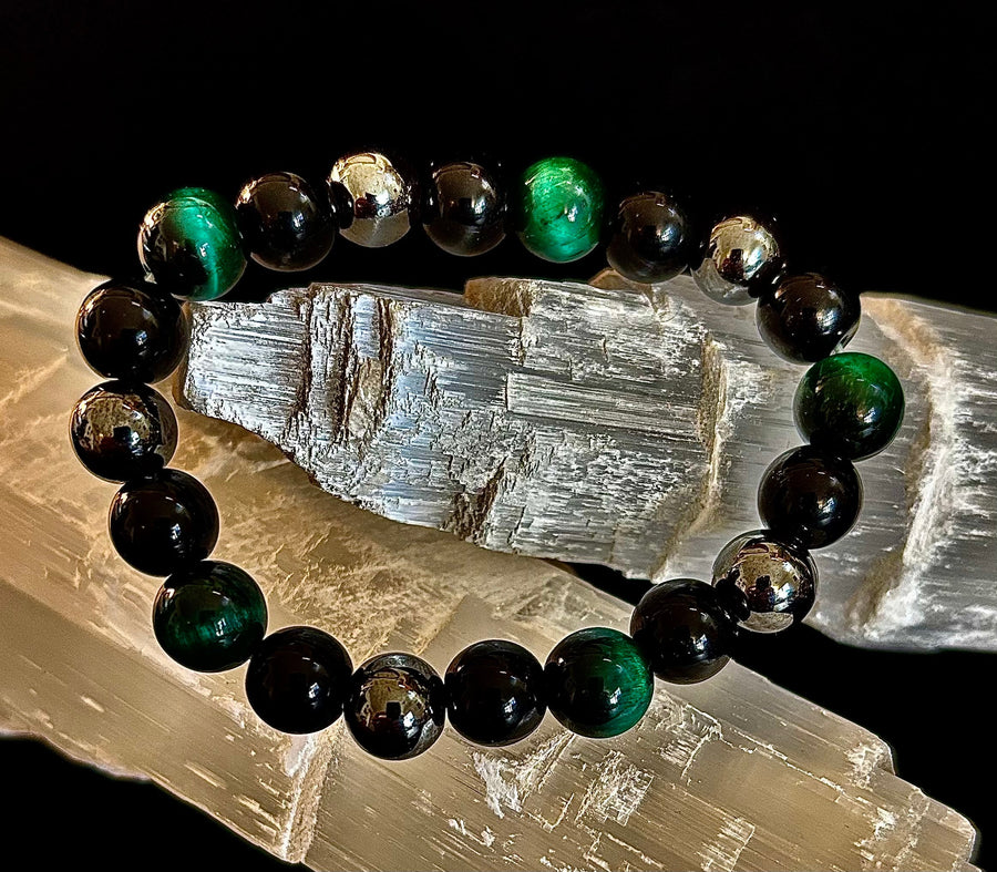 Protection Energy Bracelets – Red, Green, and Tiger Eye Options