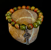 7 Wonders Natural Stone Charm Bracelet Collection | 8mm Healing Gemstone Beads with Silver Charms (Small–Medium Wrists)