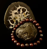 Bloodstone Strength Bracelet | 8mm Natural Energy Beads for Protection & Vitality (8” Large Fit)