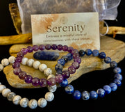 Intentions Bracelet Set – Serenity (Amethyst, Sodalite & Howlite)