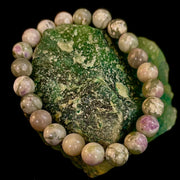 Peace Jade Healing Bracelet – 8mm Calming Stone for Medium Wrists