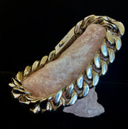 Gender-inclusive Titanium Steel Chain Bracelet – 22cm Cuban Link, Silver/Gold/Rainbow