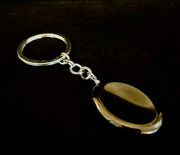 Natural Crystal Worry Stone Keychain – Amethyst, Clear Quartz, Obsidian, Tiger’s Eye, Green Aventurine & Rose Quartz (1.25”)