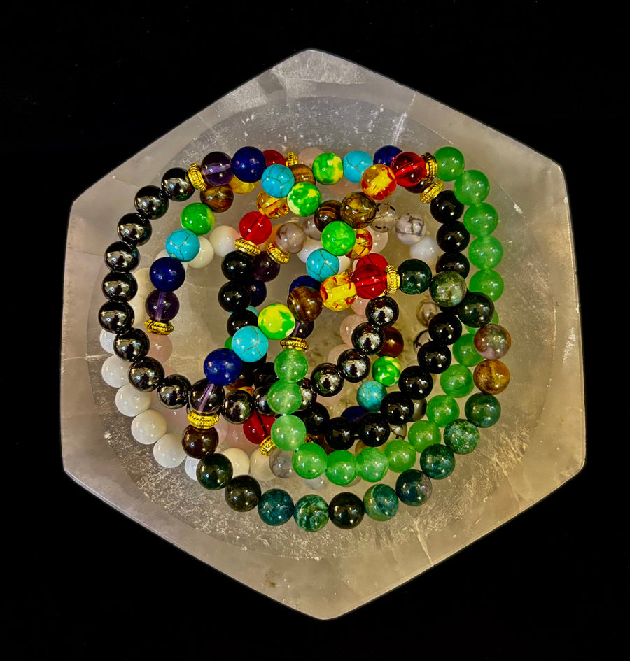 🌈 7 Chakra Bracelets for 7 Days – Complete Weekly Energy Set (Gift Box)