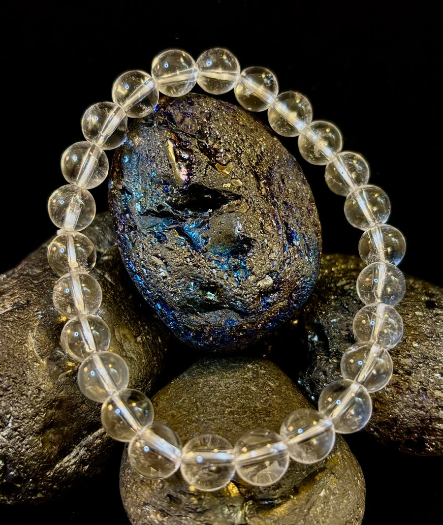 ✨ Clear Quartz Clarity Bracelet – 8mm Natural Crystal (Medium Wrists)