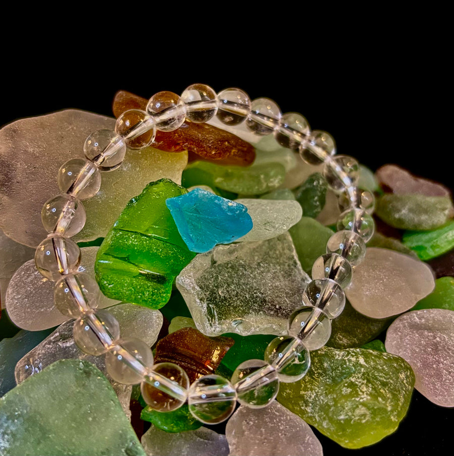 ✨ Clear Quartz Clarity Bracelet – 8mm Natural Crystal (Medium Wrists)