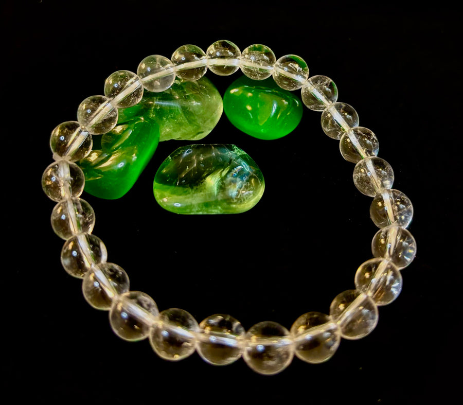 ✨ Clear Quartz Clarity Bracelet – 8mm Natural Crystal (Medium Wrists)
