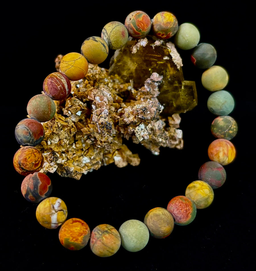 Picasso Stone (Picasso Jasper) Reiki-Infused Creativity & Grounding Bracelet