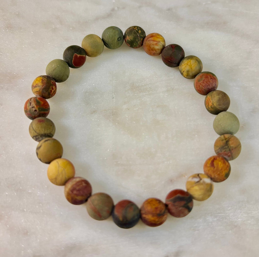 Picasso Stone (Picasso Jasper) Reiki-Infused Creativity & Grounding Bracelet