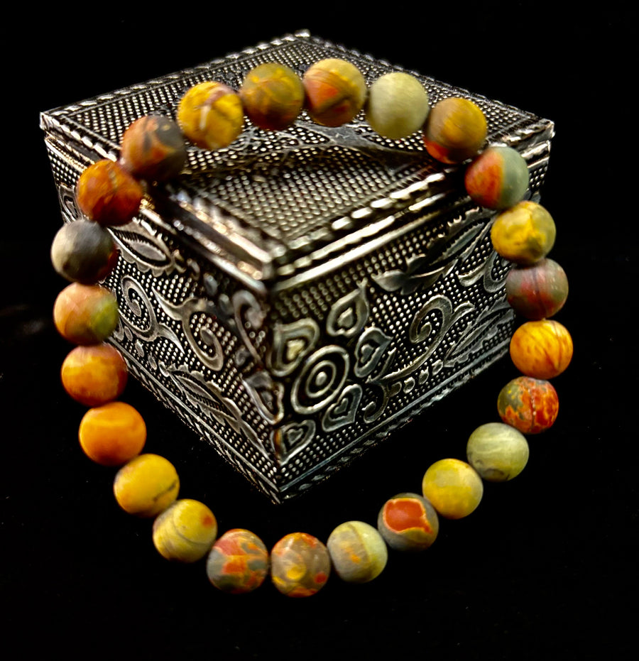 Picasso Stone (Picasso Jasper) Reiki-Infused Creativity & Grounding Bracelet