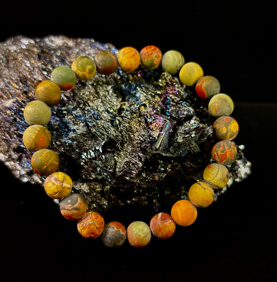 Picasso Stone (Picasso Jasper) Reiki-Infused Creativity & Grounding Bracelet