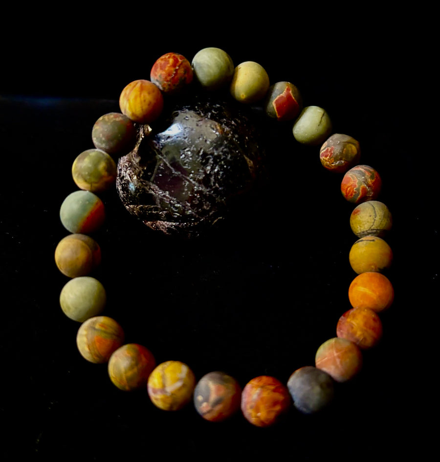 Picasso Stone (Picasso Jasper) Reiki-Infused Creativity & Grounding Bracelet