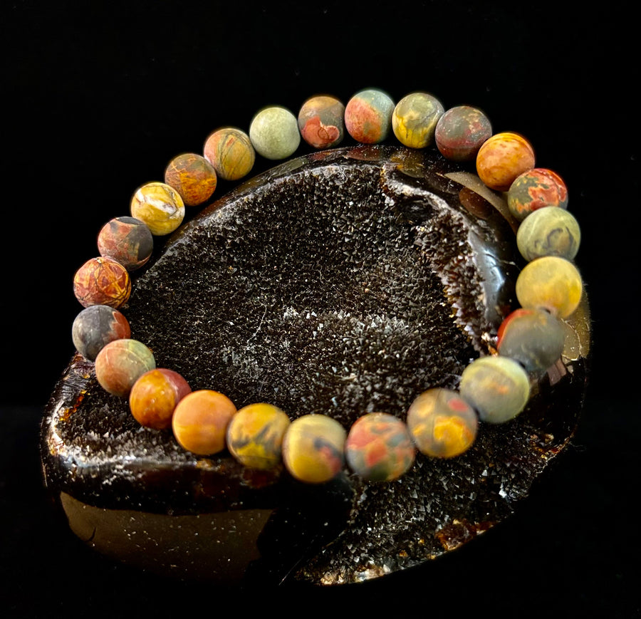 Picasso Stone (Picasso Jasper) Reiki-Infused Creativity & Grounding Bracelet