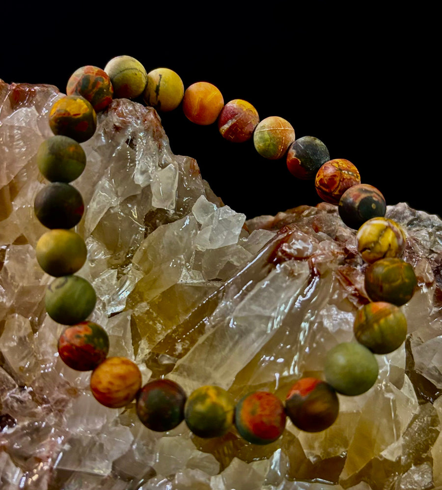 Picasso Stone (Picasso Jasper) Reiki-Infused Creativity & Grounding Bracelet