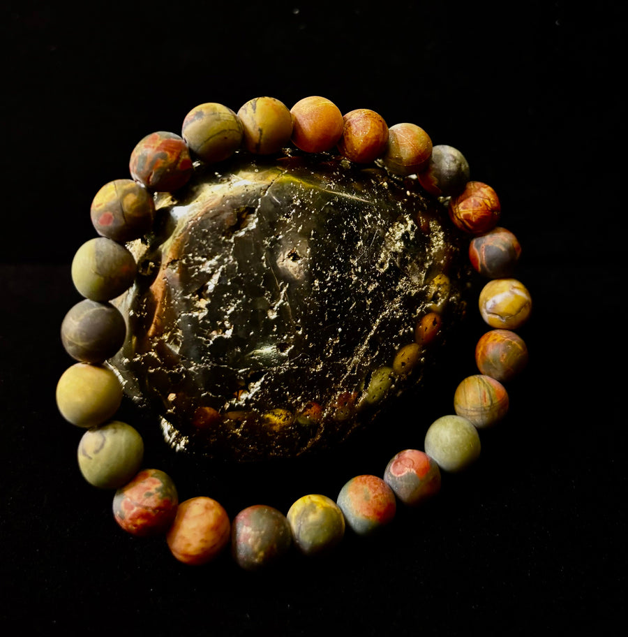 Picasso Stone (Picasso Jasper) Reiki-Infused Creativity & Grounding Bracelet