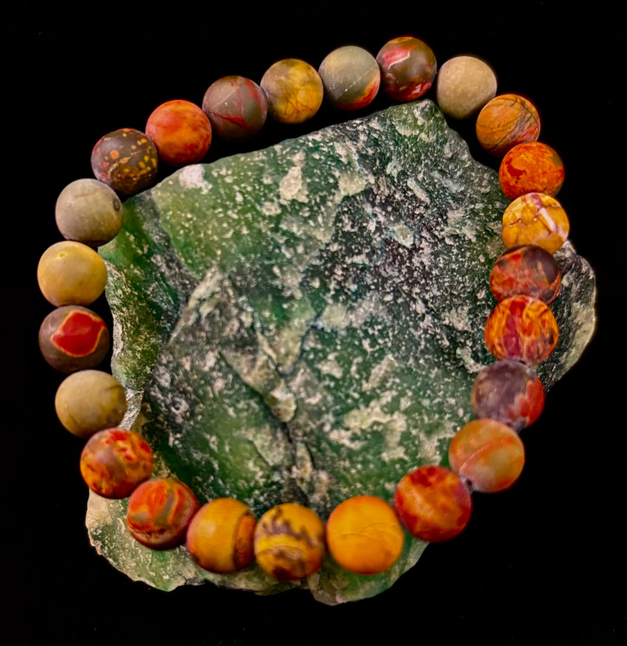 Picasso Stone (Picasso Jasper) Reiki-Infused Creativity & Grounding Bracelet