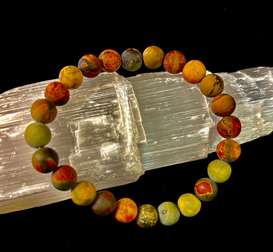 Picasso Stone (Picasso Jasper) Reiki-Infused Creativity & Grounding Bracelet