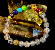 Dragon Vein Agate 7-Chakra Balance Bracelet – Protection, Strength & Energy Flow
