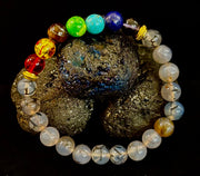 Dragon Vein Agate 7-Chakra Balance Bracelet – Protection, Strength & Energy Flow