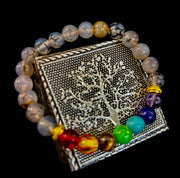 Dragon Vein Agate 7-Chakra Balance Bracelet – Protection, Strength & Energy Flow