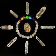 Dragon Vein Agate 7-Chakra Balance Bracelet – Protection, Strength & Energy Flow